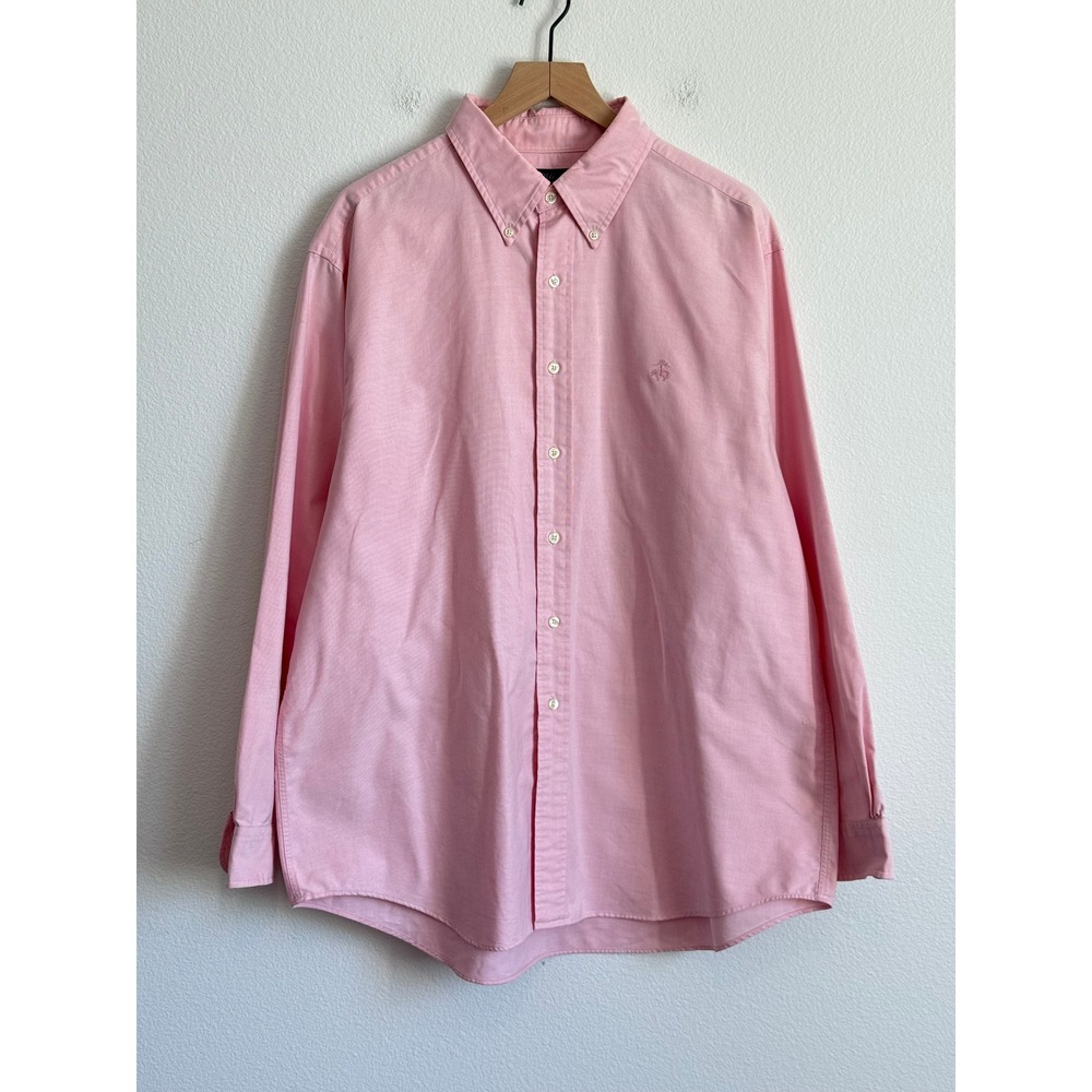 Brooks Brothers 346 Button Down Shirt Pink Preppy Supima Cotton Oxford Old Money